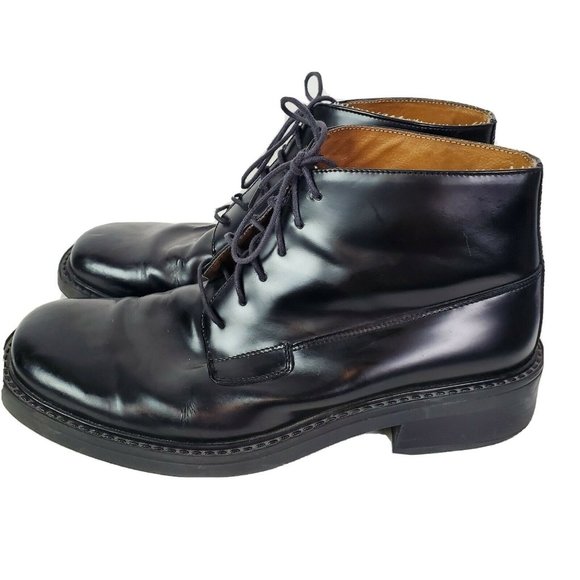 Alfani Other - Alfani Black Sz 10.5 Lace Up Boots Chukka Leather